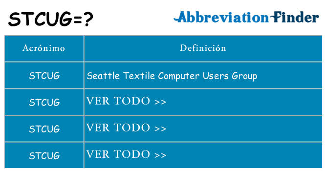 ¿Qué quiere decir stcug