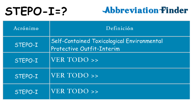 ¿Qué quiere decir stepo-i