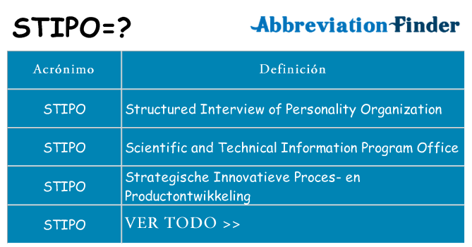 ¿Qué quiere decir stipo
