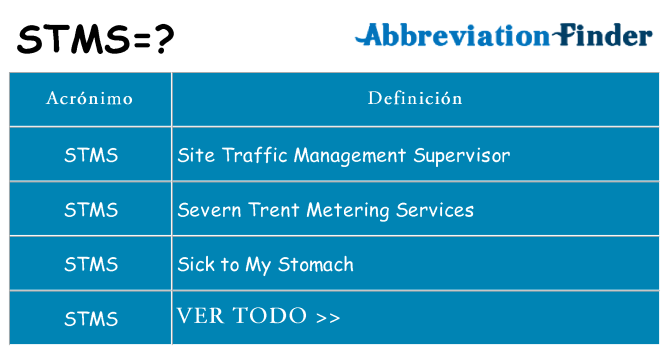 ¿Qué quiere decir stms