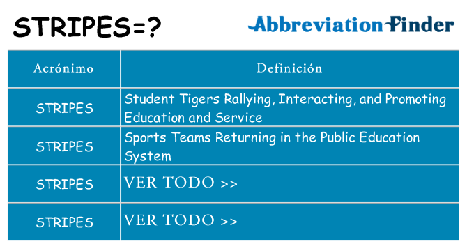 ¿Qué quiere decir stripes