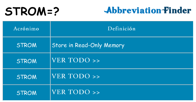 ¿Qué quiere decir strom