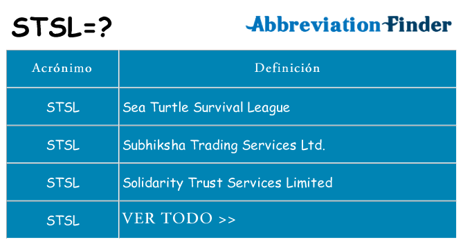 ¿Qué quiere decir stsl