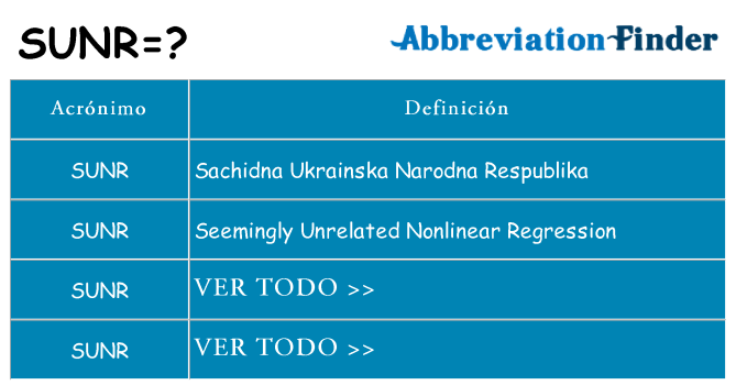 ¿Qué quiere decir sunr