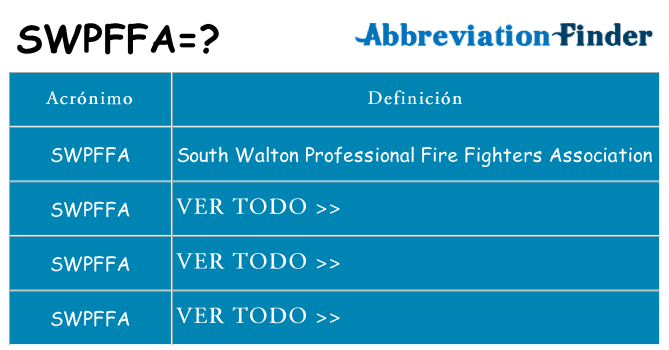 ¿Qué quiere decir swpffa