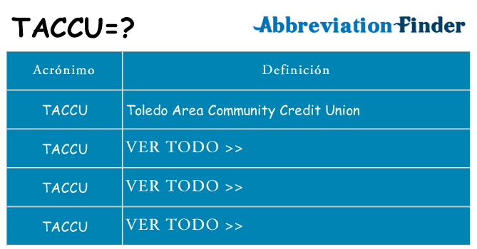 ¿Qué quiere decir taccu