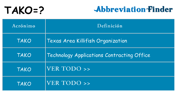 ¿Qué quiere decir tako