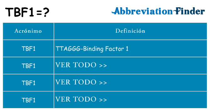 ¿Qué quiere decir tbf1
