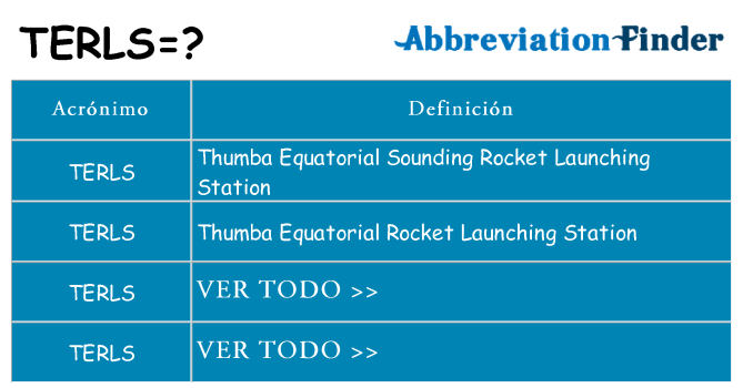 ¿Qué quiere decir terls