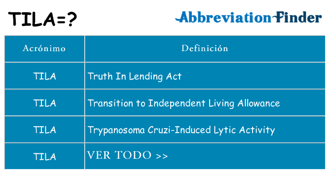 ¿Qué quiere decir tila