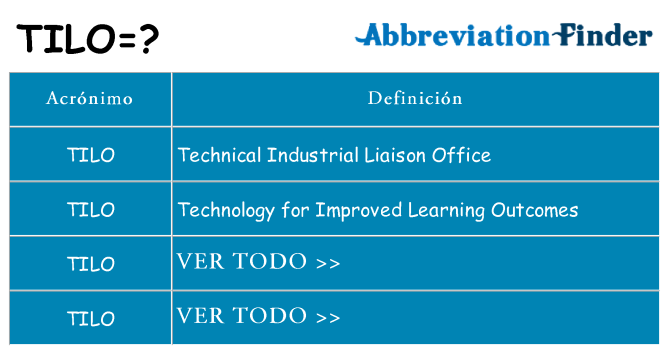 ¿Qué quiere decir tilo