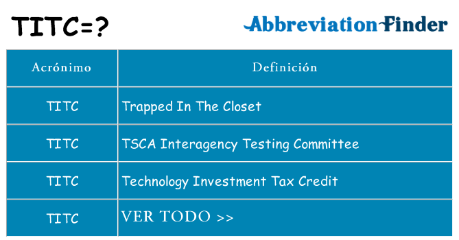 ¿Qué quiere decir titc