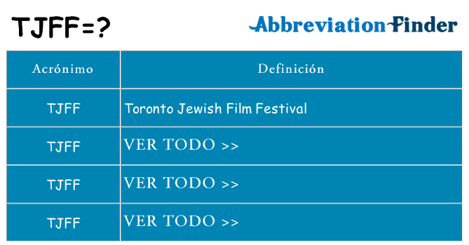 ¿Qué quiere decir tjff