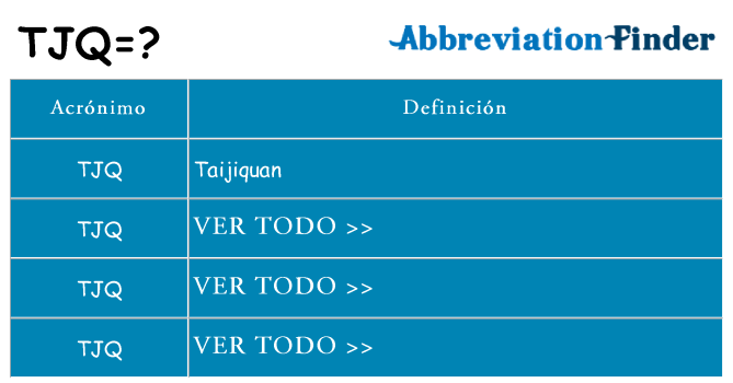 ¿Qué quiere decir tjq