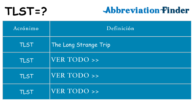 ¿Qué quiere decir tlst