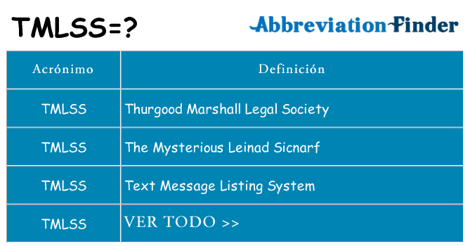 ¿Qué quiere decir tmlss