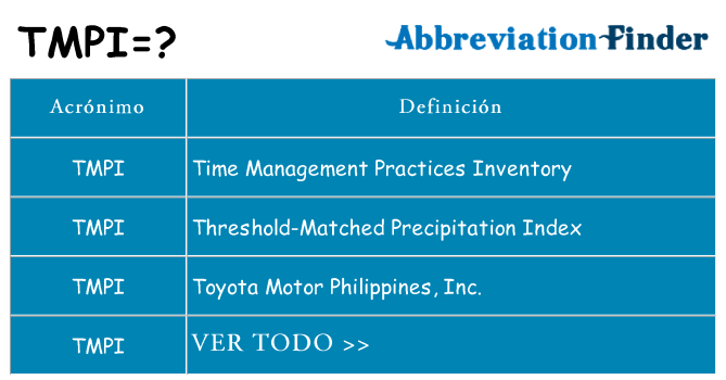 ¿Qué quiere decir tmpi