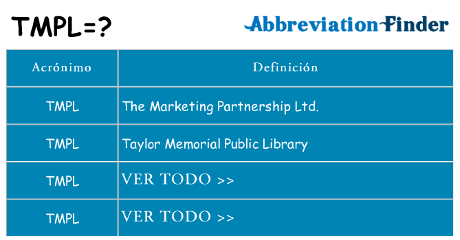 ¿Qué quiere decir tmpl