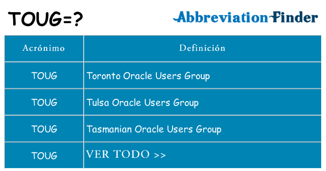 ¿Qué quiere decir toug