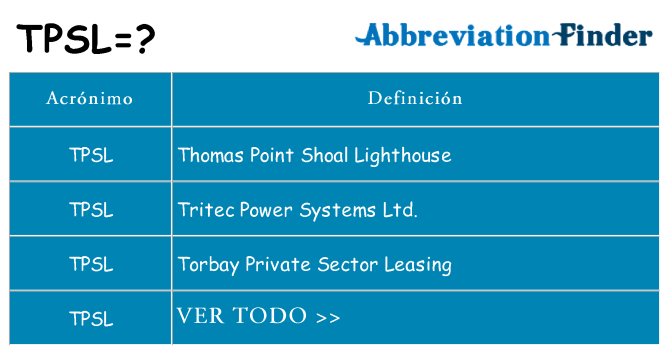 ¿Qué quiere decir tpsl
