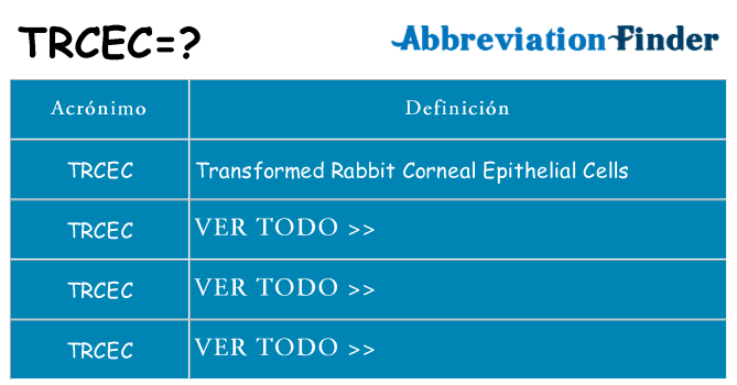 ¿Qué quiere decir trcec