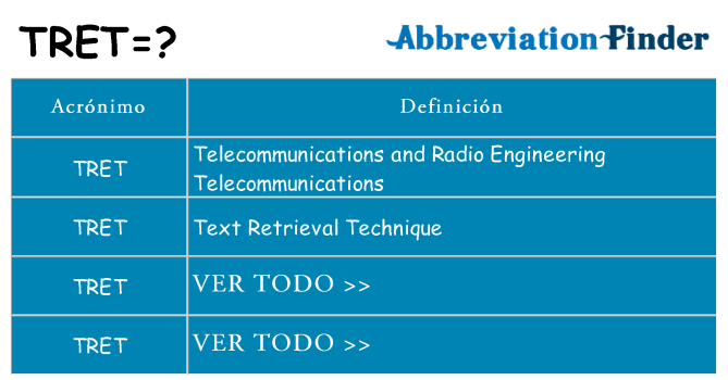 ¿Qué quiere decir tret