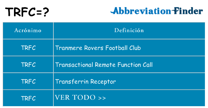 ¿Qué quiere decir trfc