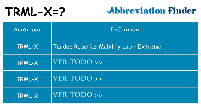 ¿Qué quiere decir trml-x