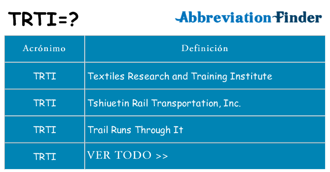 ¿Qué quiere decir trti