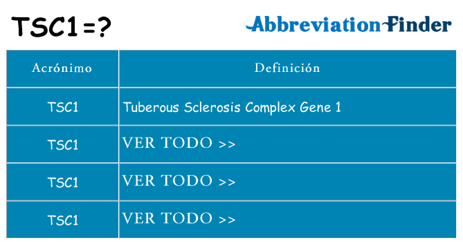 ¿Qué quiere decir tsc1
