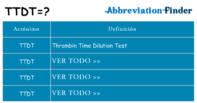 ¿Qué quiere decir ttdt