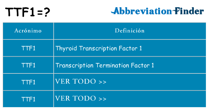 ¿Qué quiere decir ttf1