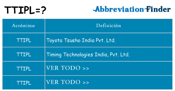 ¿Qué quiere decir ttipl