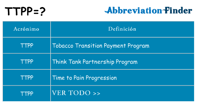¿Qué quiere decir ttpp