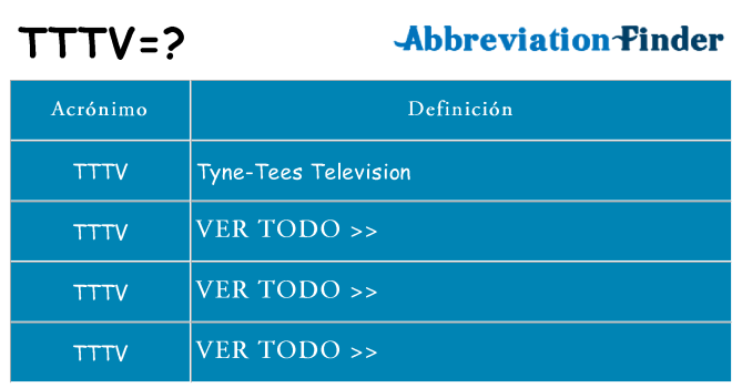 ¿Qué quiere decir tttv