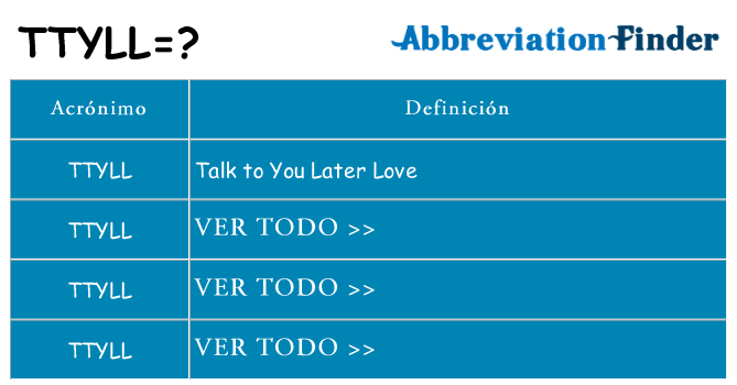 ¿Qué quiere decir ttyll
