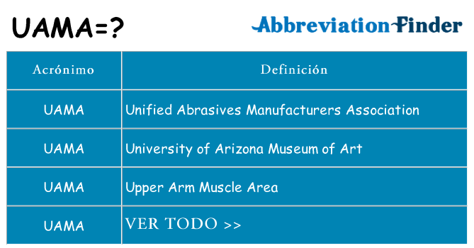¿Qué quiere decir uama
