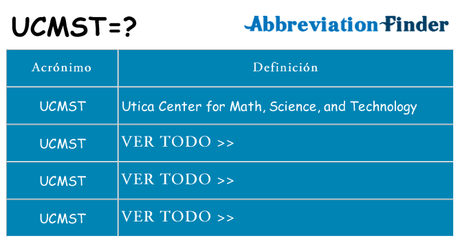 ¿Qué quiere decir ucmst
