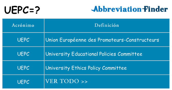 ¿Qué quiere decir uepc