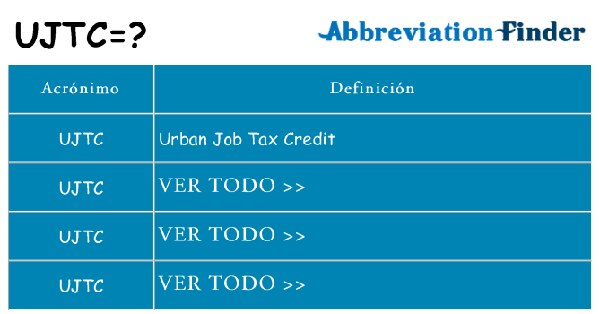 ¿Qué quiere decir ujtc