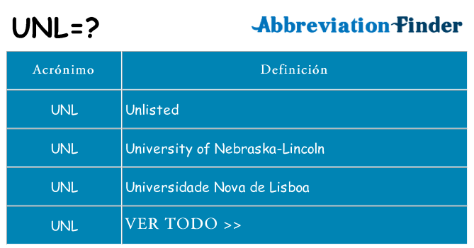 ¿Qué quiere decir unl