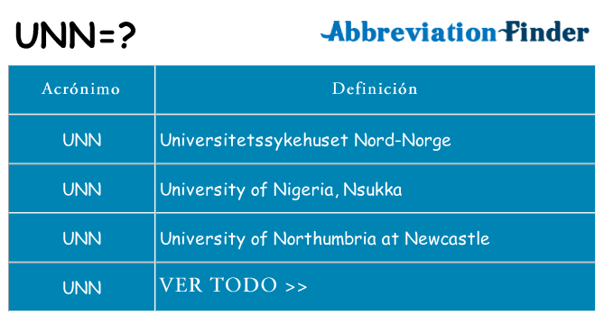 ¿Qué quiere decir unn