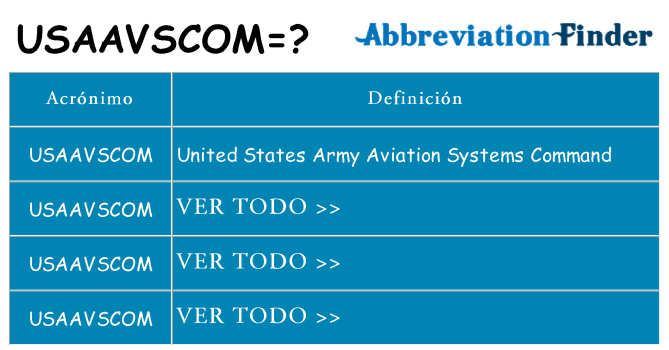 ¿Qué quiere decir usaavscom