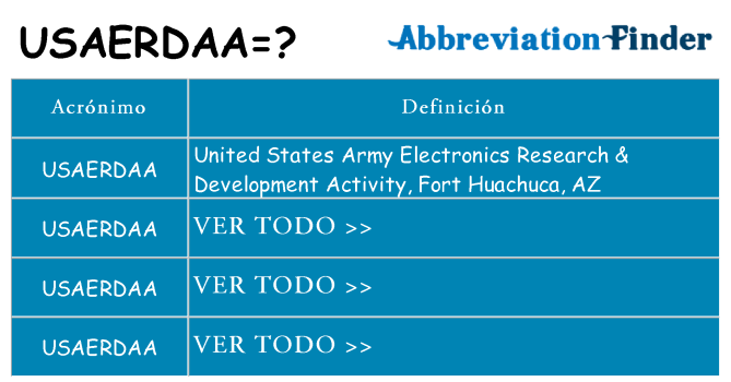 ¿Qué quiere decir usaerdaa