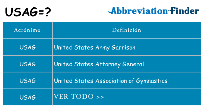 ¿Qué quiere decir usag