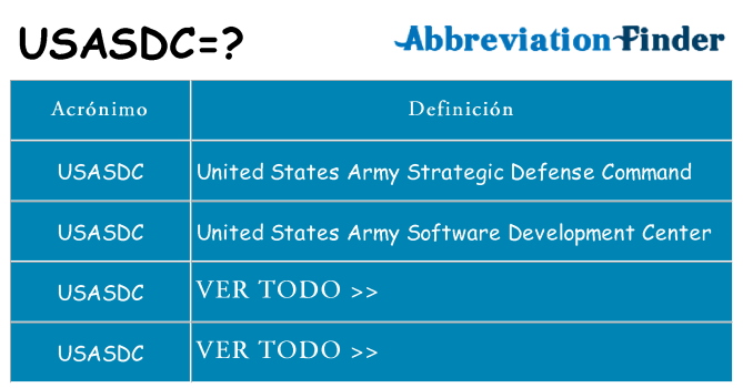 ¿Qué quiere decir usasdc