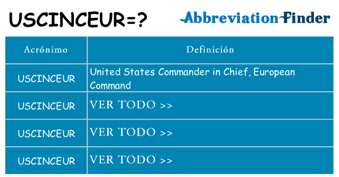 ¿Qué quiere decir uscinceur
