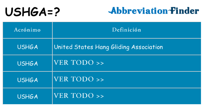 ¿Qué quiere decir ushga