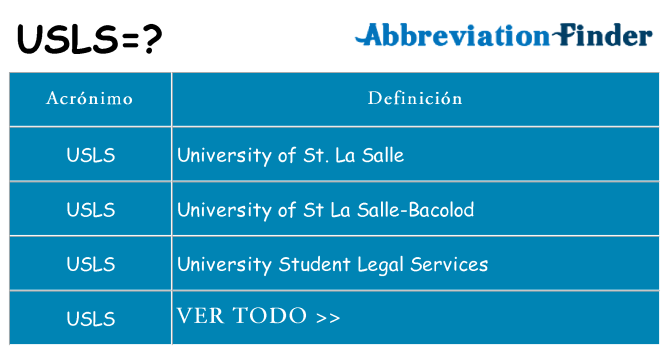 ¿Qué quiere decir usls