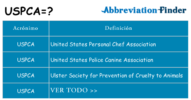 ¿Qué quiere decir uspca